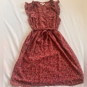 Floral Red and pink floral Monteau Dress